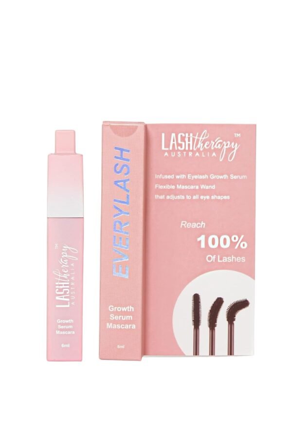 Lash Therapy Australia Every Lash Growth Serum Black Volume and Length, Cruelty Free & Vegan Waterproof Tubing Mascara, Natural For Sensitive Eyes, 6ml