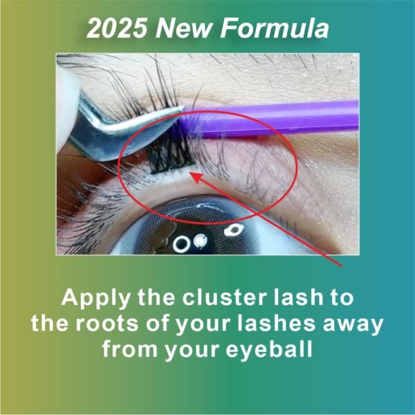 619tC6xdj7L._SL1001_.jpg 2025 Upgraded Formula Lash Cluster Glue Waterproof, Fast Drying Long Lasting 2-3 Weeks Strong Hold, Eylash Extension Glue Sensitive Eyes, Individual Lash, Self Application, Salon/Home DIY