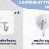 2 x Mesh Bath Toy Organizer + 8 Ultra Strong Hooks – The Perfect Bathtub Toy Holder & Bathroom or Shower Caddy – These Multi-use Net Bags Make Baby Bath Toy Storage Easy – For Kids & Toddlers