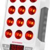 Portable Red Light Therapy, 660/850/1060nm 3 Wavelengths Mini Handheld Red Near Infrared Light Device, 12 Triple Chip Clinical Grade LEDs, Rechargeable, Travel Case, Timer, for Body, BO-60