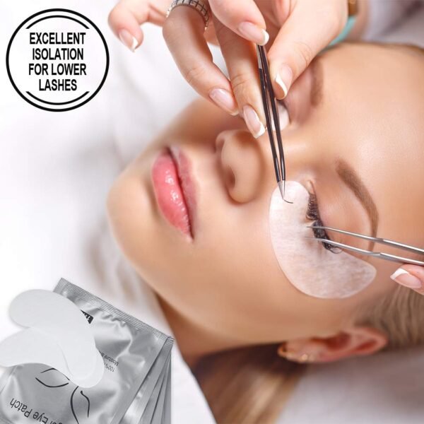 Ocim 100 Pairs Under Eye Pads, Eyelash Extension 100% Natural Hydrogel Patch Lash Gel Pad for Extensions supplies, Beauty Makeup Mask Kit