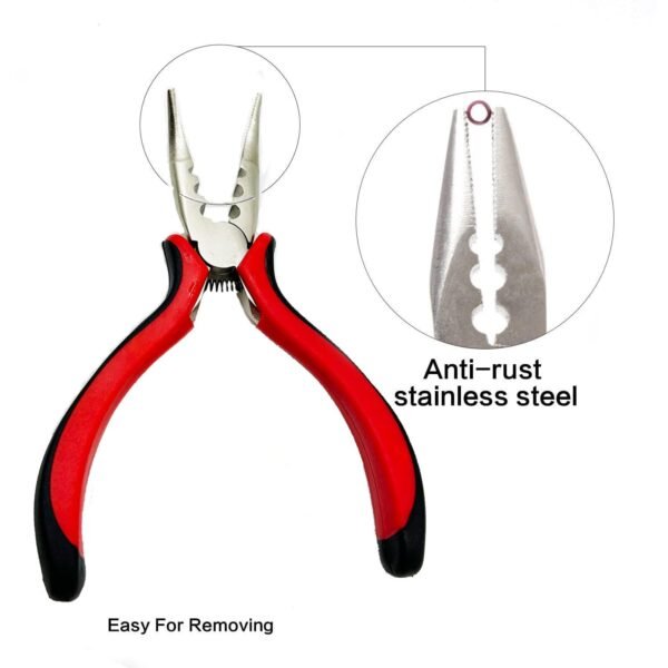 Hair Extensions Tools Kit Professional Hair Styling Tools Accessory 500 Pcs Micro Ring Beads 1 Plier 2 Hook Needle Pulling Loop 2 Plastic Alligator Hair Clips, for Fairy Hair Tinsel (Beige)