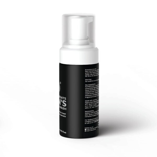 Skin Elements Intimate Wash for Men | pH Balanced Foaming Wash with Tea Tree Oil & Aloe Vera | Soothes, Refreshes & Maintains Hygiene | 4.05 fl. oz. |