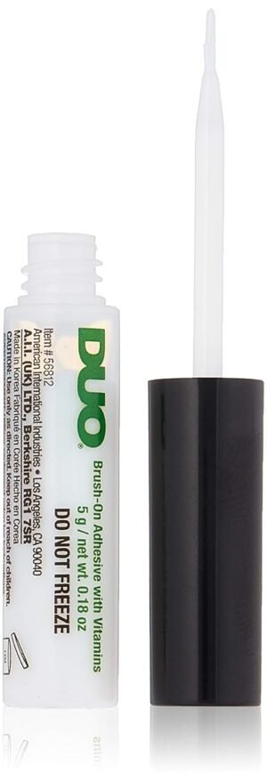 61B7pok2DrL._SL1500_.jpg Duo Brush-On Striplash Adhesive White/Clear, 0.18 Ounce (Pack of 2)