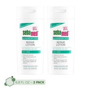 SEBAMED Extreme Dry Skin Repair Advance Therapy Lotion with 10% Urea Perfect for Eczema Psoriasis Lotion Rough Dry Skin Moisturizer 6.8 Fluid Ounces (Pack of 2),White, Green