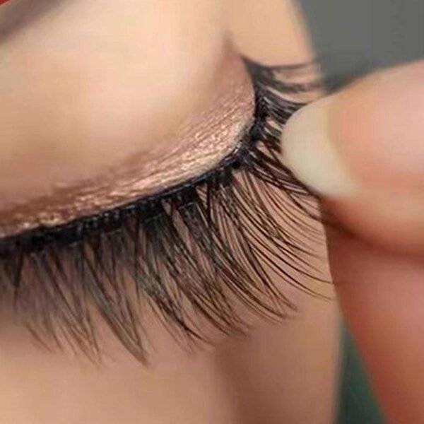 61BgTCAy1EL._SL1500_.jpg 40 Pieces Fake Lashes No Glue Apply False Lashes Eyelash Self Adhesive Lash Strips for Fake Eyelashes Extension Supplies Suitable for All Strip