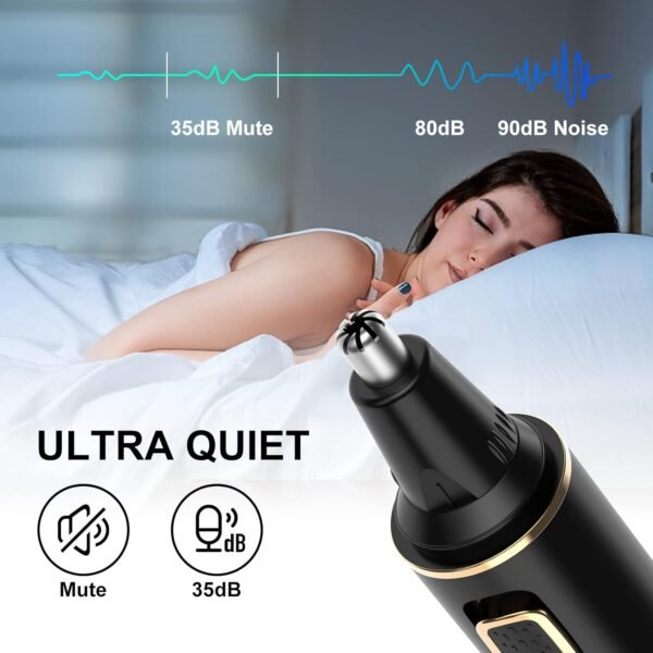 Nose Hair Trimmer for Men, 2025 Painless USB Rechargeable Nose Hair Trimmer, Ear and Nose Hair Trimmer for Men, Professional Facial Hair Trimmer with IPX7 Waterproof Dual Edge Blades