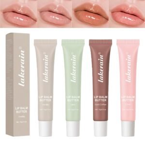 61BntEYJIVL._SL1500_.jpg Petansy 4PCS Special Lip Butter Balm - Conditioning Lip Mask and Lip Balm for Instant Moisture,Natural Ingredients Vegan Non-Sticky Lip Glowy Balm,Soothing Lip Care