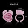 100PCS Glue Rings Lash Rings for Glue Glue Rings for Eyelash Extensions Eyelash Glue Holder Lash Glue Rings Smart Glue Cups Pink