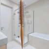 61Bx0gmQUIL._SL1500_.jpg Small Round Brush, Wooden Handle White Bristles - 1.3inch Mini Round Hair Brush for Short Hair & Bangs, Non-Slip Grip, Blow Drying Styling Tool for All Hair Type, is Used for Men, Women