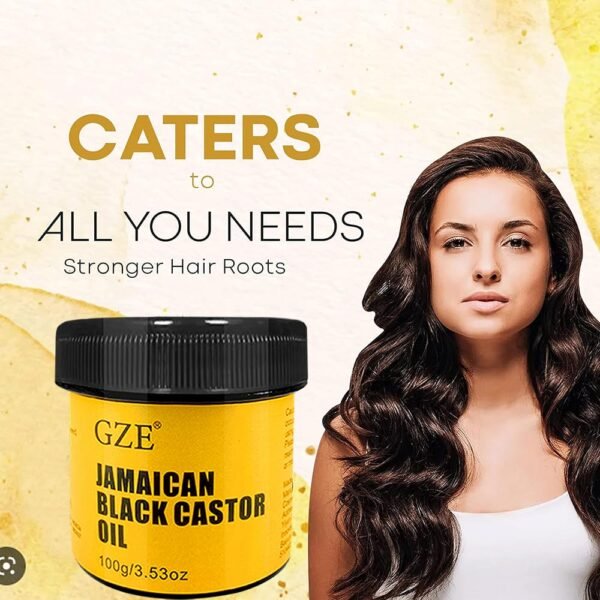 61C6jYWHlAL._SL1000_.jpg GZE Jamaican Black Castor Oil for Hair Growth Grease and Damaged Dry Scalp - Hair Grease for Men and Women Eyebrow & Eyelashes Nourishment, and Skin Hydration