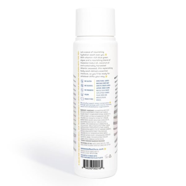 Seaweed Bath Co. Hydrate Body Wash, Citrus Vanilla Scent, 12 Ounce, Shower Gel for Men & Women, Vegan, Paraben Free, Sulfate Free, Cruelty Free