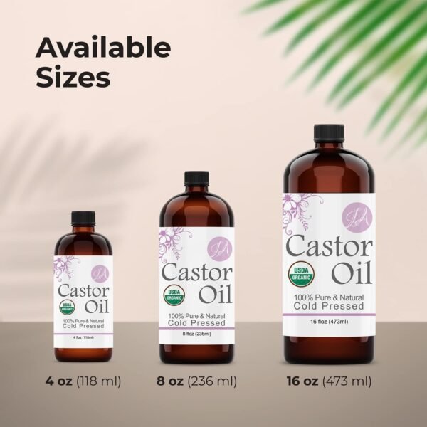 61Cm6gA-KTL._AC_SL1500_.jpg Healing Solutions Oils - 8 oz Castor Oil Organic Pure Natural, Cold Pressed, Hexane & Chemical Free Natural Solution, Lash Serum, Stimulates Growth For Hair, Eyelash, Eyebrows, Scalp & Beard - 236ml
