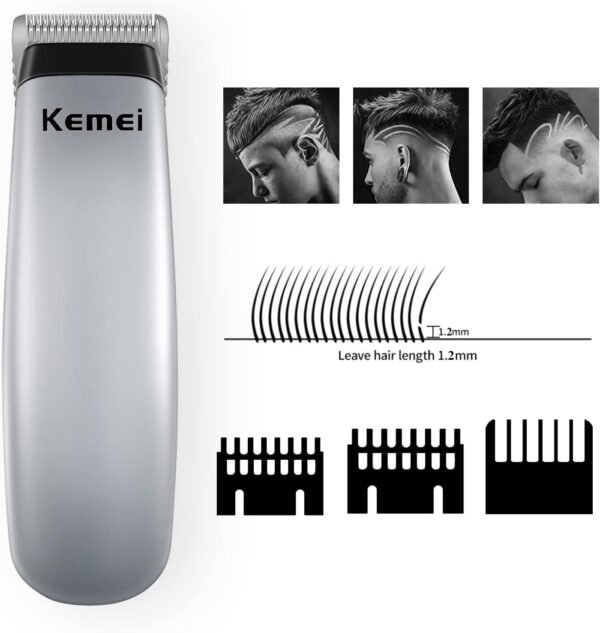 61DBJLjVkL._AC_SL1500_.jpg KEMEI Mini Clippers Trimmer Groomer Cordless Self-Haircut Kit Styling Shears with Stainless Steel