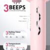 61DLNElrWSL._AC_SL1500_.jpg NOVUS Waver Curling Iron, Beach Waves Curling Wand, Ionic Hair Waver with Anti-Scald Hair Crimper, Easy to Use, 2 Barrel Hair Crimper for Short Hair Women, Pink, 1.25 Inch