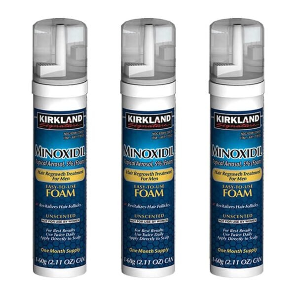 KirklandSignature Hair Regrowth Treatment Minoxidil Foam for Men 3 month Supply