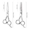 Hair Cutting Scissors Professional Home Haircutting Barber/Salon Thinning Shears Kit with Comb and Case for Men/Women (Silver)