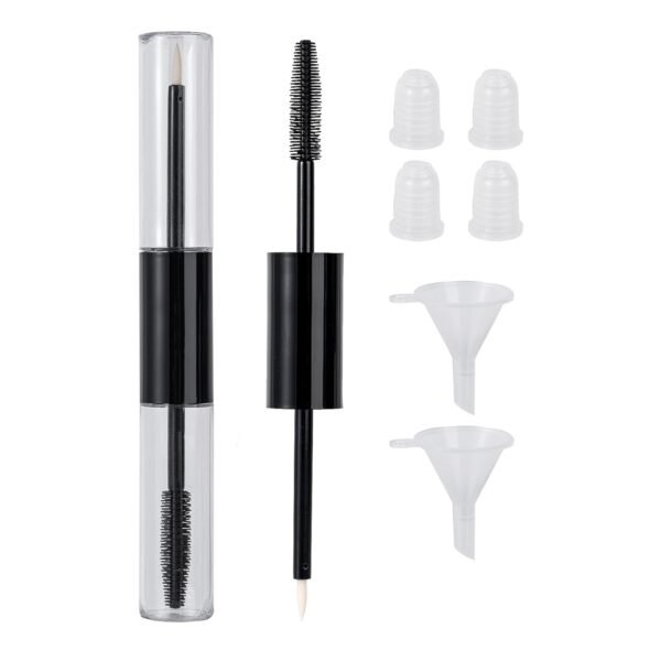 61DzRmX3uL._SL1500_.jpg 2pack Empty Mascara Tubes, Dual 2-in-1 Mascara Wand and Eyeliner Tube for Castor Oil, Eyelash Serum, Eyebrow Growth Oil - Travel Empty mascaras Bottles with Brush & 2 Funnel DIY Skin Care Essentials