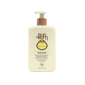 Sun Bum Daily SPF 50 Sunscreen Body Lotion - Broad Spectrum Moisturizing Sunscreen with Vitamin E - Vegan and Hawaii 104 Act Compliant (Without Octinoxate & Oxybenzone) - Dermatologist Tested - 8 oz