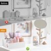 61Ejf0LIanL._AC_SL1000_.jpg Hair Tool Organizer - Bathroom Vanity Organizers and Storage, Hair Styling Accessories Hot Tools Organizer Hair Dryer, Blow Dryer, Curling Iron, Flat Iron, Hair Straightener, White