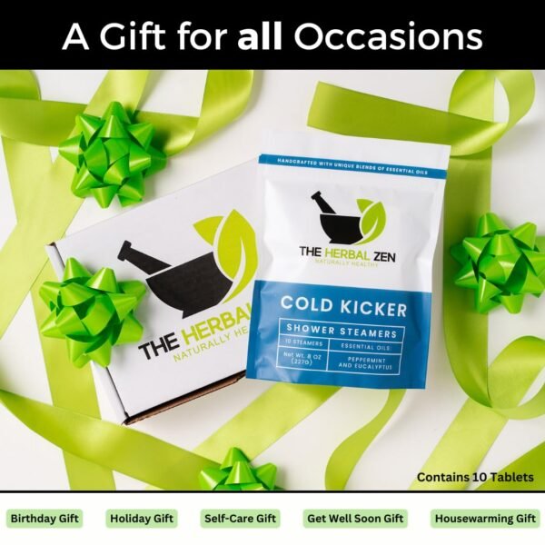 Cold Kicker Shower Steamers Aromatherapy, Eucalyptus Shower Steamer, Shower Bombs Made in the USA, Menthol Shower Steamer, Self Care Gifts, Mothers Day Gift, Shower Steamers for Women and Men