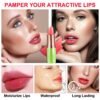 61FAqAi1NHL._SL1000_.jpg evpct 2Pcs Strawberry Color Changing Lipstick Tinted Lip Balm Gloss Stain Set Magic PH Color Changing Flower Lazy Korean Jelly Lipstick Makeup Set labiales mate 24 horas originales labial magico