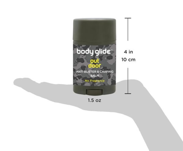Body Glide Outdoor Anti Chafe Balm 1.5oz: Fragrance free anti chafing stick trusted in basic training, endurance sports & everyday life. Use on neck, shoulders, chest, butt, groin, thighs & feet