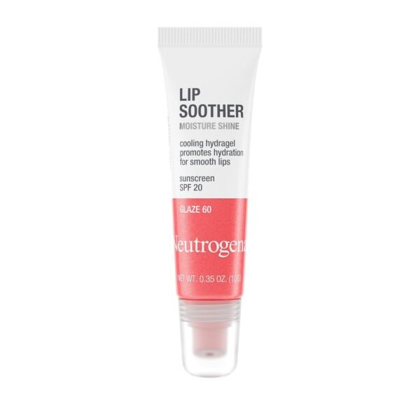 61FJ87ZwZbL._SL1500_.jpg Neutrogena MoistureShine Lip Soother Gloss with SPF 20 Sun Protection, High Gloss Tinted Lip Moisturizer with Hydrating Glycerin and Soothing Cucumber for Dry Lips, Glaze 60,.35 oz