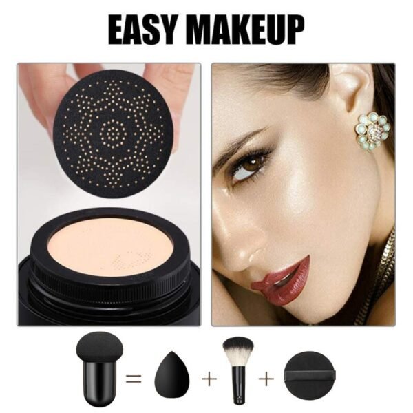 61Fj3ub5n5L._SL1000_.jpg Air Cushion CC Cream Mushroom Head Foundation, Moisturizing BB Cream Makeup Long Lasting Matte Concealer (Natural)
