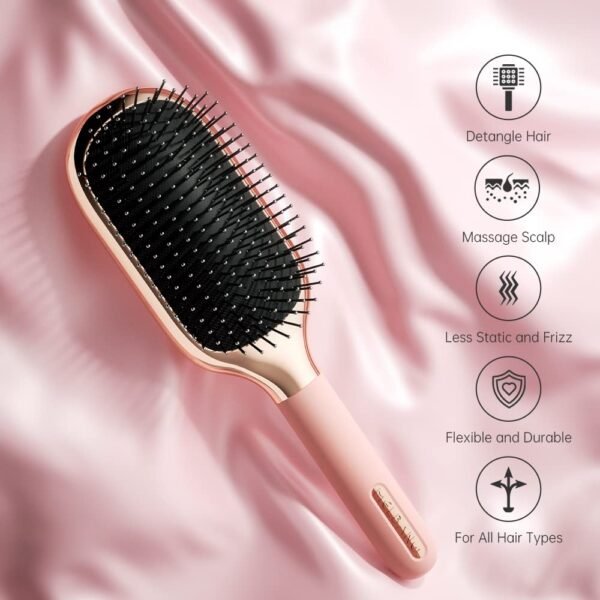 61Fnpl5tddL._SL1000_.jpg Hair Brush for Thick Curly Thin Long Short Wet or Dry Hair Adds Shine and Makes Hair Smooth Hair Comb Paddle Hair Brush for Men Women Kid