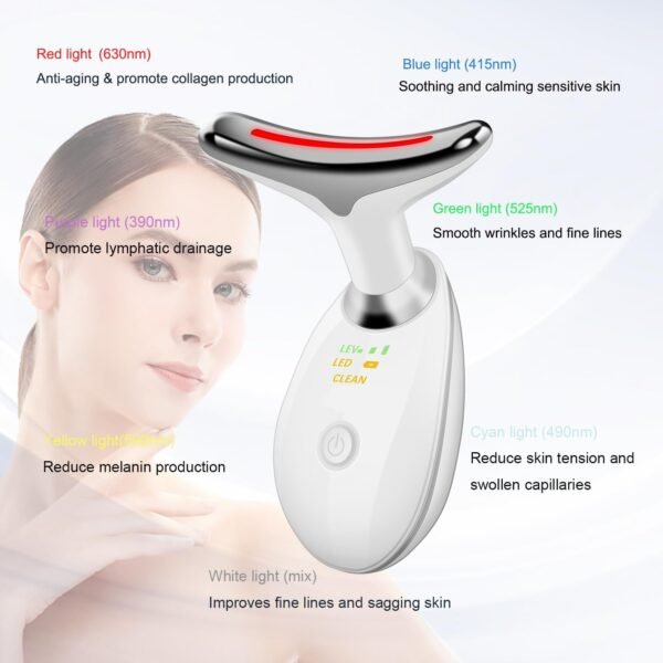 61FoXOMmqL._AC_SL1500_.jpg Face and Neck Massager Tools, Portable Facial Beauty Device,Facial Massager with 7 Color LED Lights for Skin Care