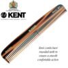 61GCpItu13L._SL1000_.jpg Kent 9T Double Tooth Dressing Table Comb, Tortoise Fine and Wide Tooth Coarse/Fine Dresser Comb for Hair, Beard, Mustache Styling, Grooming - For Men, Women, and Kids, Made in England