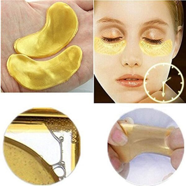 61GIwQwM4L._SL1000_.jpg AICHUN BEAUTY 100 Pairs Crystal 24K Gold Powder Gel Collagen Eyes Masks Sheet Patch Anti Ageing Remove Bags Dark Circles & Puffiness Skin Care Anti Wrinkle Moisturising Hydrating