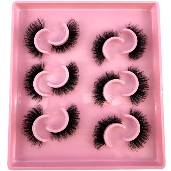 61GLKJAC6XL._SL1000_.jpg HBZGTLAD 6 Pairs Fluffy False Eyelashes Natural Faux Mink Strip 3D Lashes Pack (MSD-4)