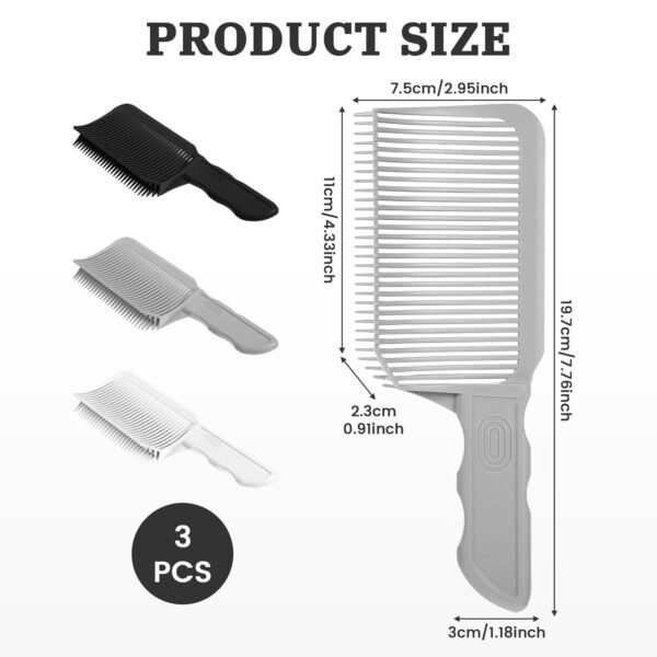 61GMzG7GTmL._SL1500_.jpg 3Pcs Barber Fade Comb Set, Professional Hair Fader Tool for Men, Self Haircut Kit for Men for Home DIY Haircuts or as a Salon Styling Tool(Balck,White,Gray)