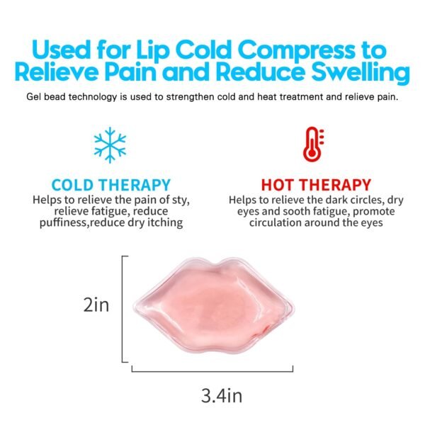 Lip Ice Pack for Cosmetic (10 PCS)，Ice Pack After lip ice treatment, reusable ice pack lip shape ice pack to relieve pain and relax lips, anti-aging lip care ice pack to reduce lip swelling