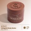 King Cologned Body Butter | Warm and Sensual Scent | Blended with Sandalwood & Leather | Infused with Organic Shea & Mango Butters | Moisturizing Formula with All-Day Fragrance | 5oz