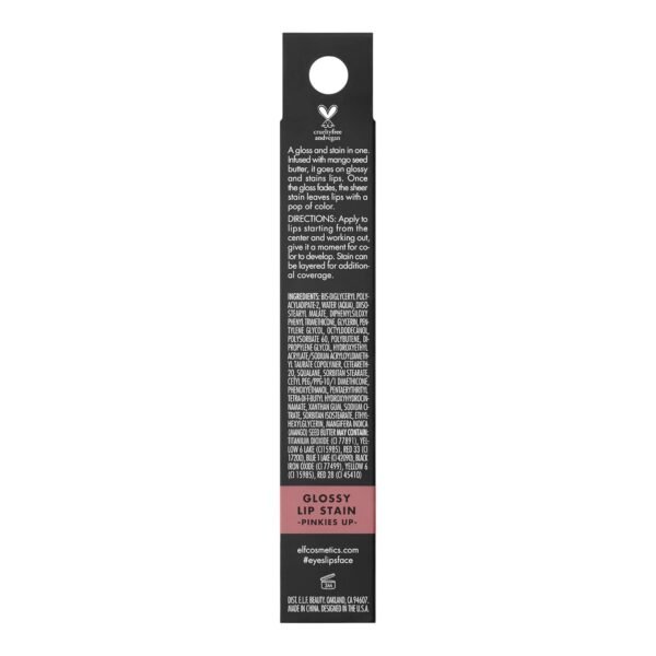 61Guc-Vn3uL._SL1500_.jpg e.l.f. Glossy Lip Stain, Long-Lasting, Lightweight Lip Stain For A Sheer Pop Of Color & Subtle Gloss Finish, Vegan & Cruelty-Free, Pinkies Up