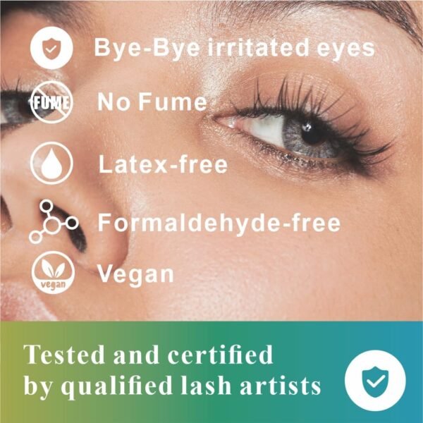 61HCpcZ8zIL._SL1001_.jpg 2025 Upgraded Formula Lash Cluster Glue Waterproof, Fast Drying Long Lasting 2-3 Weeks Strong Hold, Eylash Extension Glue Sensitive Eyes, Individual Lash, Self Application, Salon/Home DIY