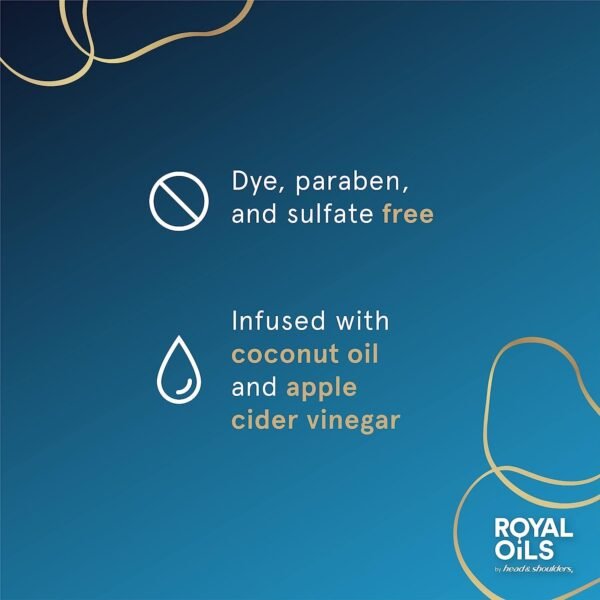 Head & Shoulders Royal Oils Shampoo and Conditioner Set, Includes Anti-Dandruff Scalp Care Shampoo (12.8 Fl Oz.) & Moisture Renewal Scalp Balancing Conditioner, Hair Treatment for Curly & Coily Hair