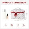 61HTetkG4SL._AC_SL1500_.jpg Prite Large Makeup Bag for Women Quilted Floral Cotton Cosmetic Bag Cute Coquette Aesthetic Floral Travel Toiletry Bag (Red Berries)