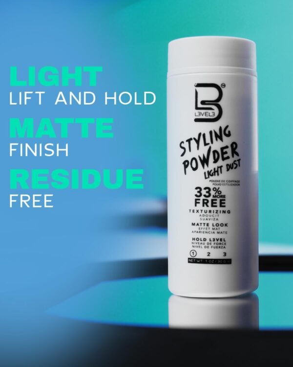 61IbrY2I5WL._SL1500_.jpg L3 Level 3 Light Hold Styling Powder - Natural Matte Hairstyle - Texturizing and Volumizing