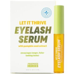 61IwNHfFfqL._SL1500_.jpg Handmade Heroes 100% Natural Eyelash Serum - Rosemary and Pumpkin Seed Oil for Fuller and Longer Looking Eyelashes, Lash Enhancing Serum for Natural Lashes, Extensions & Eyebrows