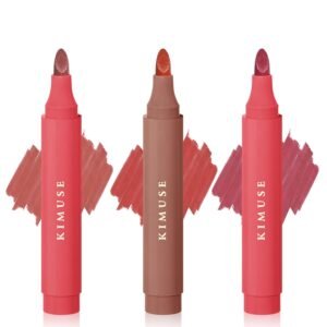 61IxmJRNAoL._SL1500_.jpg KIMUSE Lip Stain Tip Marker Set, Long Lasting Waterproof Smudgeproof Lip Liner Stain, Matte Natural Finish, All Day Wear Lip Color (Rouge Essentiel)