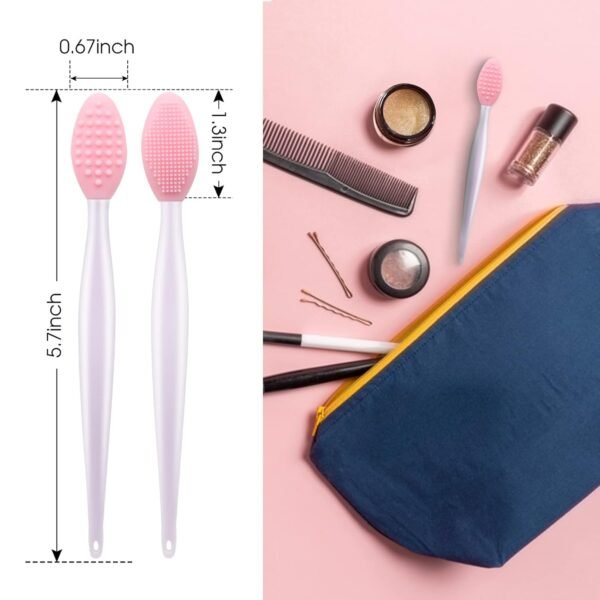 61JGFEOidL._SL1500_.jpg Lip Scrub Brush,Lip Scrubber Exfoliator,Double-Sided Silicone Lip Exfoliating Tool,Gentle Lip Exfoliator Scrubber Brush for Smooth,Soft,Bright,and Healthy Lips(2 PCS)