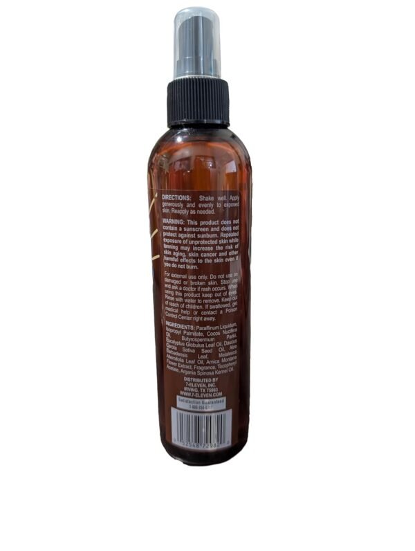 Dark Tanning Oil 8 Oz - Moisturizing Sun Tan Lotion with Coconut Oil & Aloe Vera, Dark Tanning Spray for Deep, Long-Lasting Tan, Hydrating for Glowing Skin