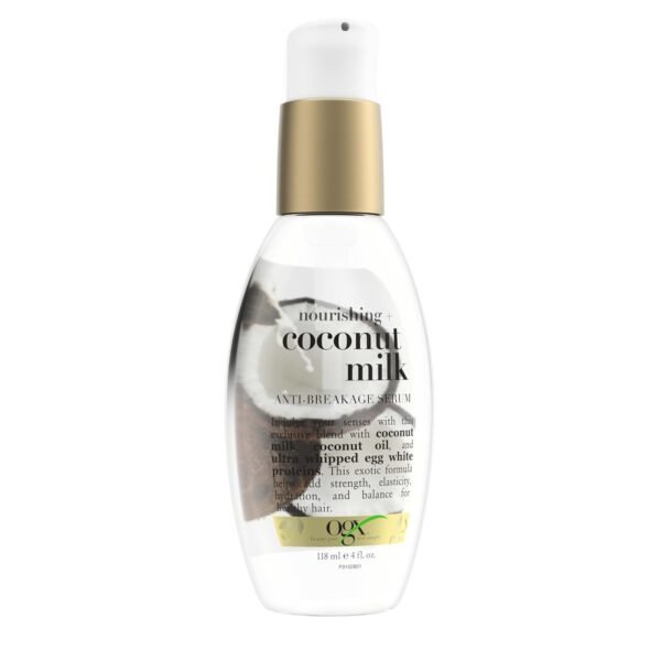OGX Nourishing + Coconut Milk Anti-Breakage Serum, 4 Fl Oz