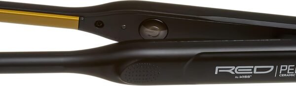 61KYpckEvGL._AC_SL1500_.jpg RED by KISS 0.3 Inch Pencil Flat Iron with Ceramic Tourmaline, Hair Straightener for Thin and Short Hair Edge Styling, Even Heat Distribution with Fast Heat Up 450° F Max Temperature, Black
