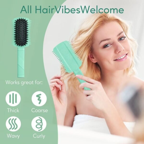 61KaFAHIXSL._SL1280_.jpg Curly Hair Brush Defining, Volume Curl Defining Brush for Effortlessly Detangling Shaping and Styling Women's Curls, Reduce Pulling (Green 1PC)