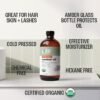 61LZn8eOg2L._SL1100_.jpg J MAC BOTANICALS, Organic Castor Oil Cold Pressed (Glass Bottle, 8 oz) pure unrefined, hexane free for face, skin, eyelashes, pack wraps, pads